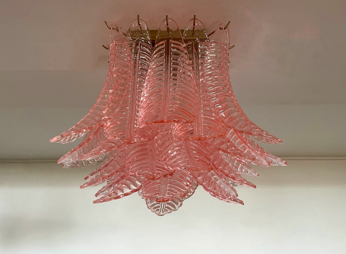 Murano Lysekrone | 32 Rosa Felciglass