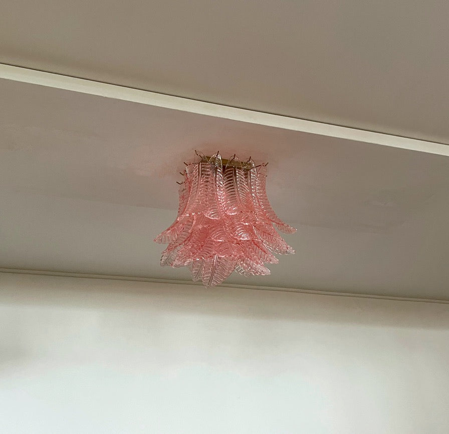 Murano Lysekrone | 32 Rosa Felciglass