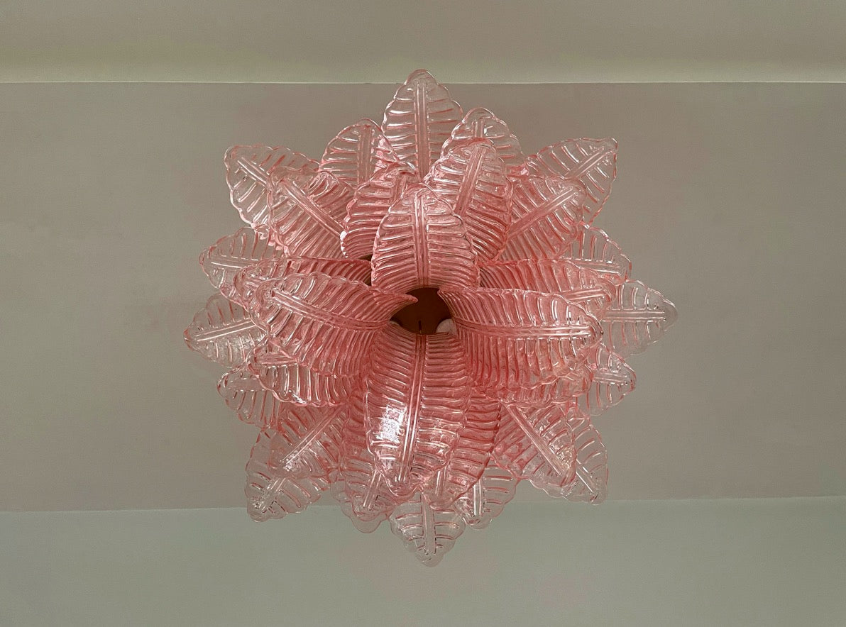 Murano Lysekrone | 32 Rosa Felciglass