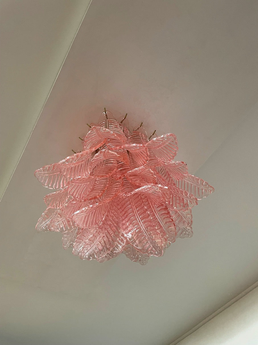 Murano Lysekrone | 32 Rosa Felciglass