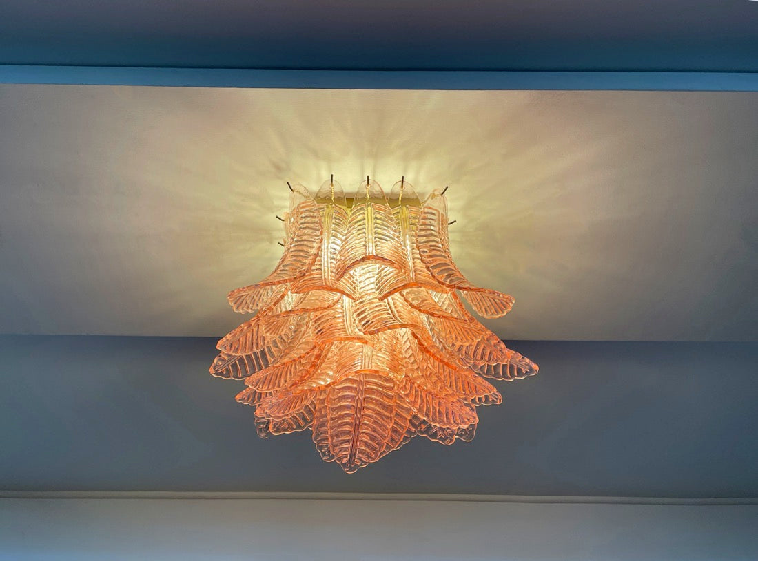 Murano Lysekrone | 32 Rosa Felciglass