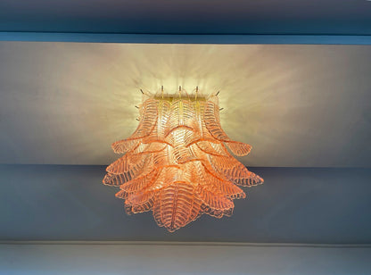 Murano Lysekrone | 32 Rosa Felciglass