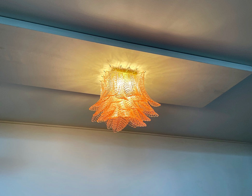 Murano Lysekrone | 32 Rosa Felciglass