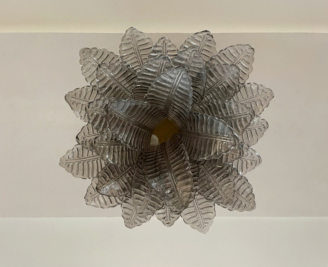 Murano Taklampe – 32 Røykfargede Gull Felciglass – detalj 5 – Murano Classics
