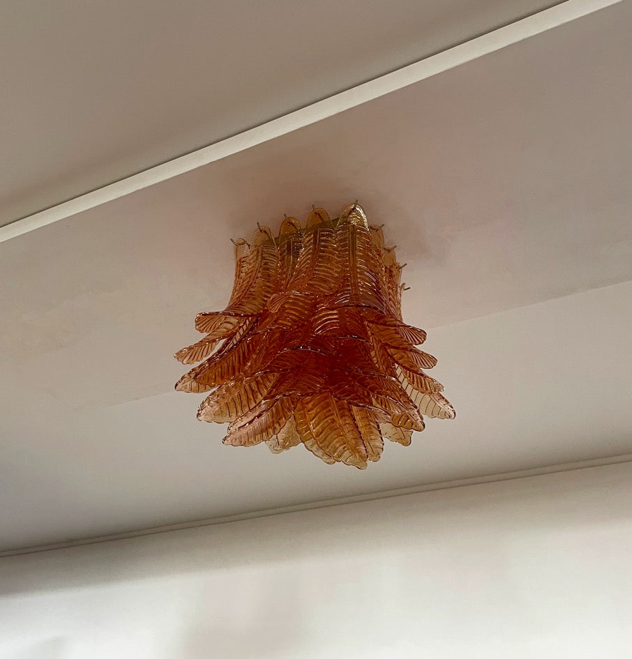 Murano Lysekrone | 32 Gule Felciglass