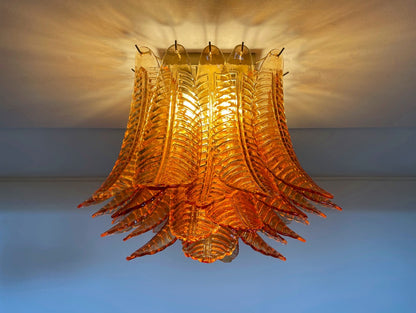 Murano Lysekrone | 32 Gule Felciglass