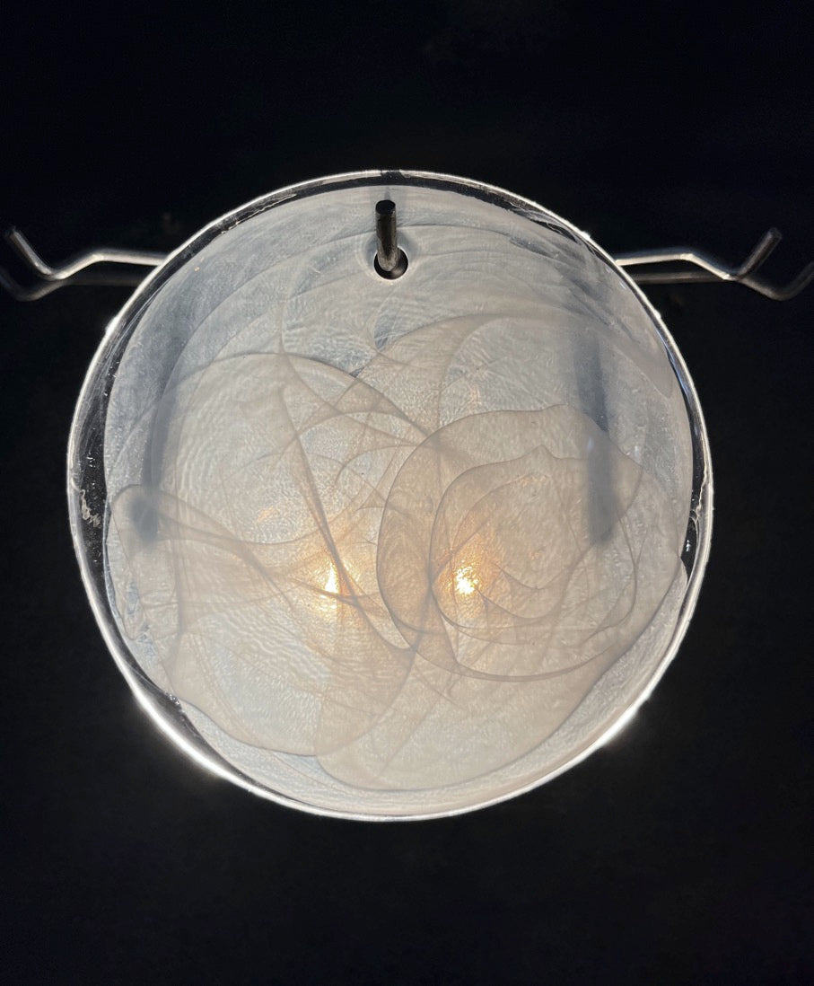 Murano Lysekrone | 57 Hvite Glassdisker