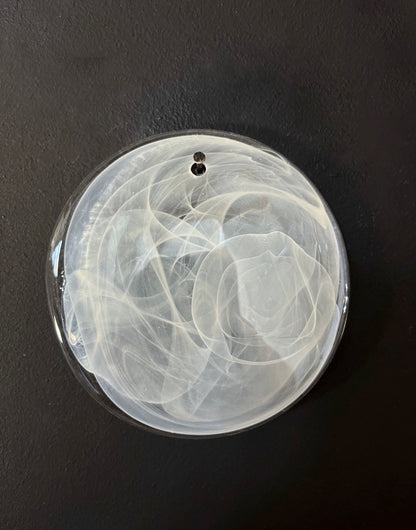 Murano Lysekrone | 57 Hvite Glassdisker