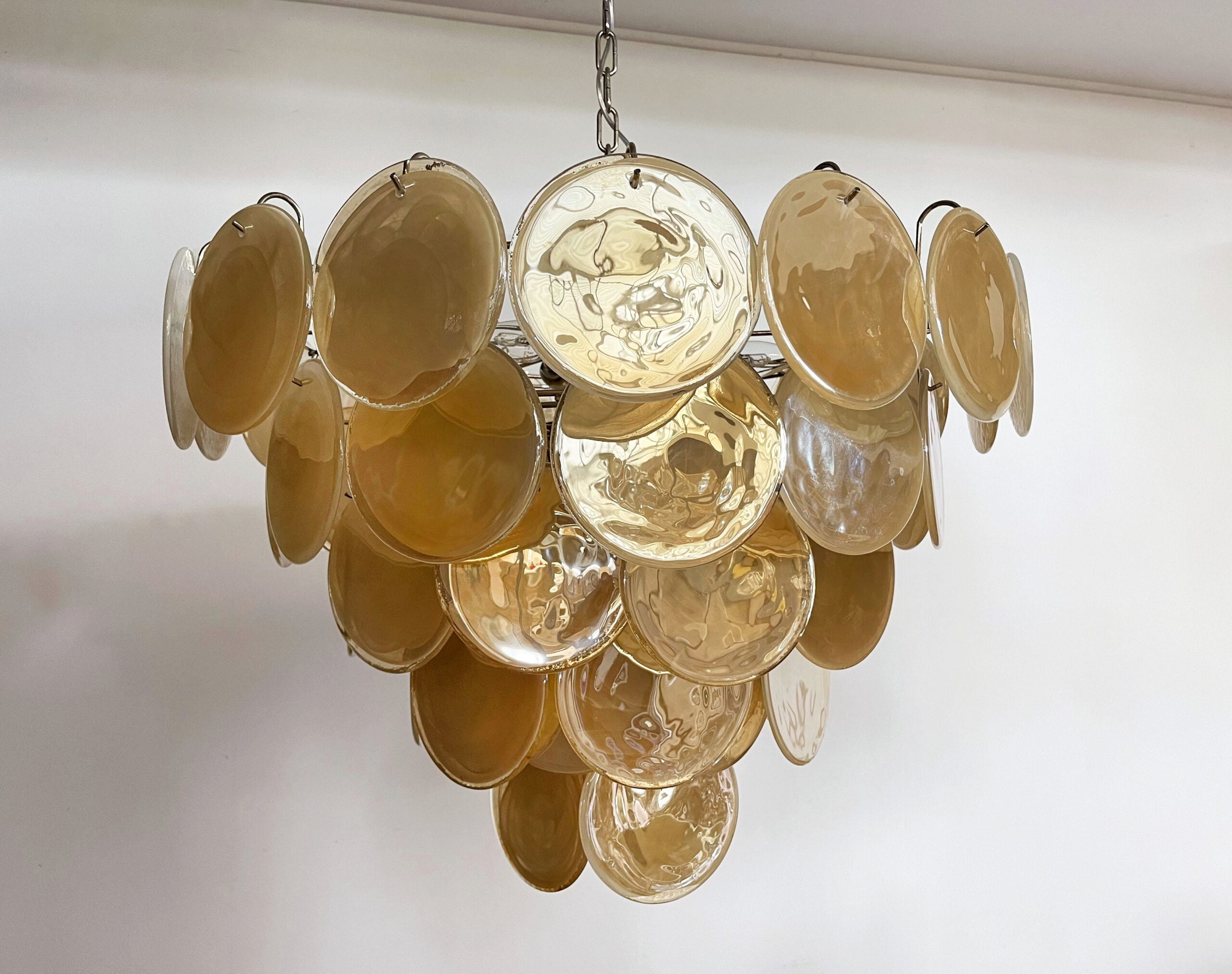 Lampadario Murano – 57 Vetri a Dischi Gialli – Murano Classics