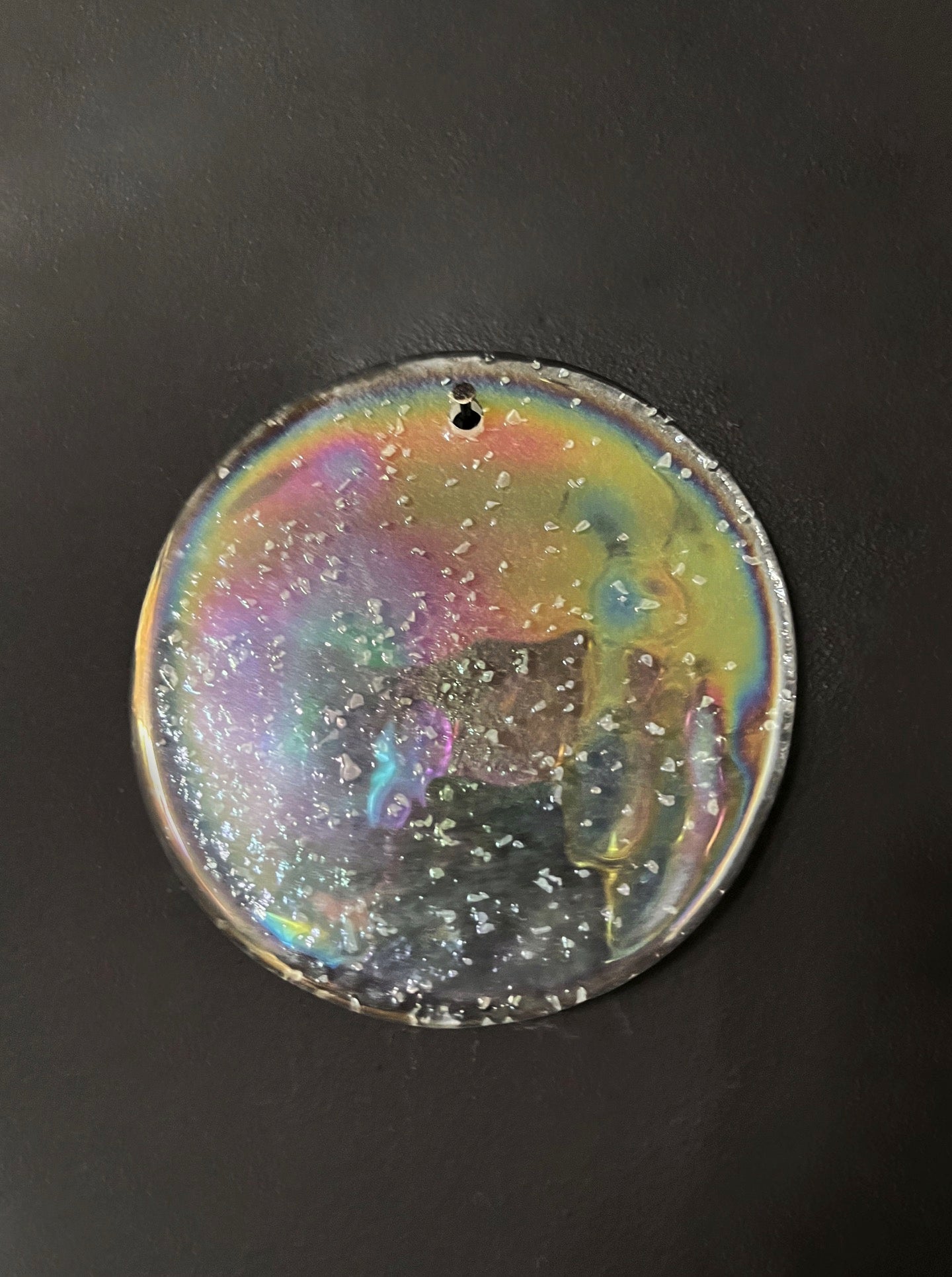 Murano Chandelier – 57 Iris Clear Disc Glass – detail 4 – Murano Classics