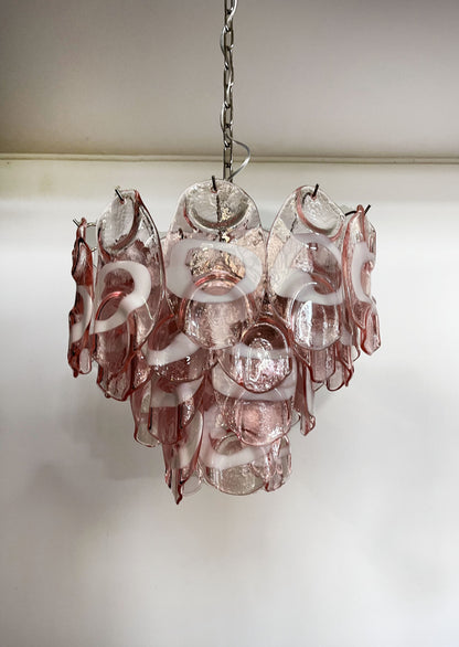 Murano Lysekrone | 36 Rosa Crostoliglass