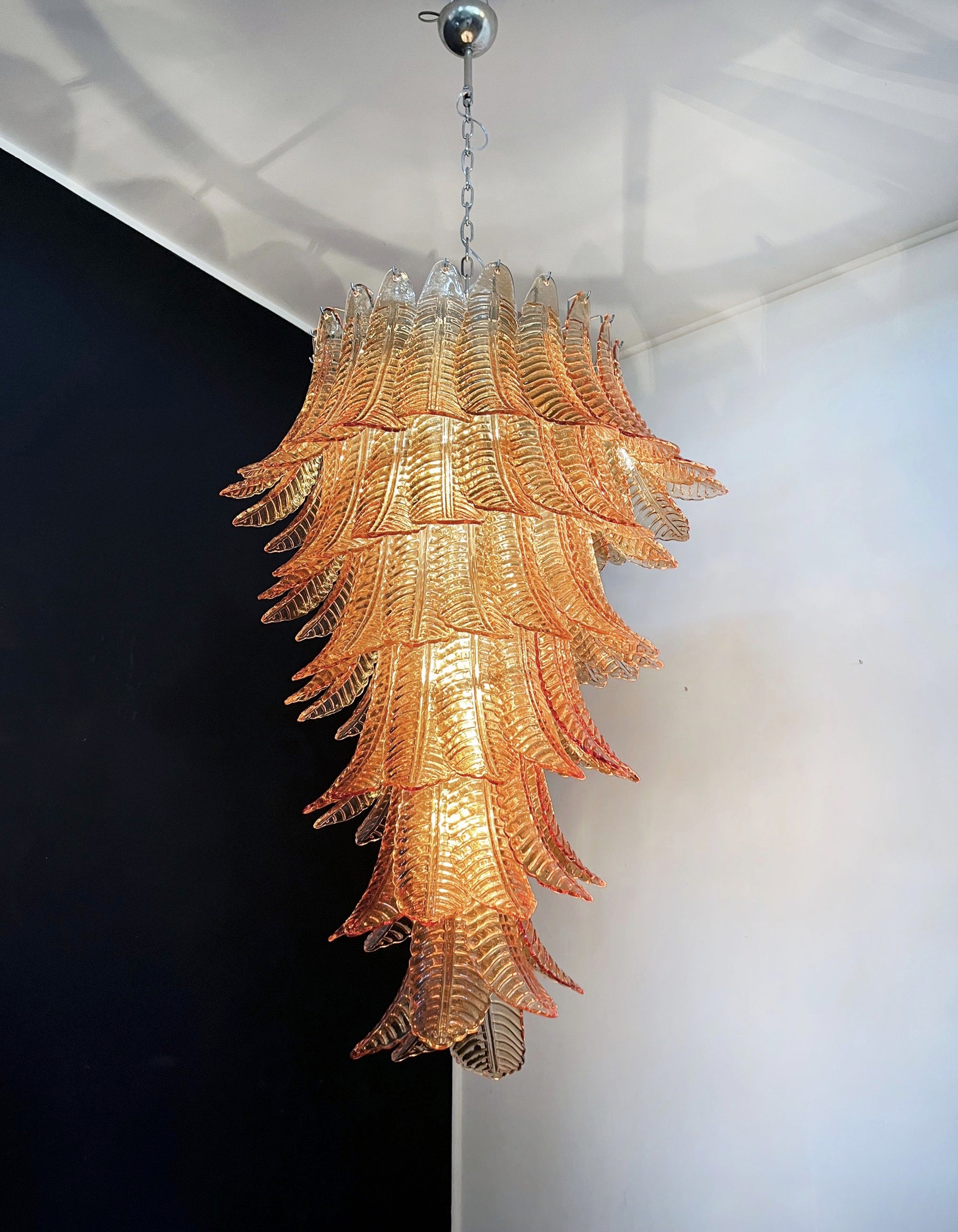 Murano Kroonluchter – 83 Gele Felciglazen – detail 2 – Murano Classics