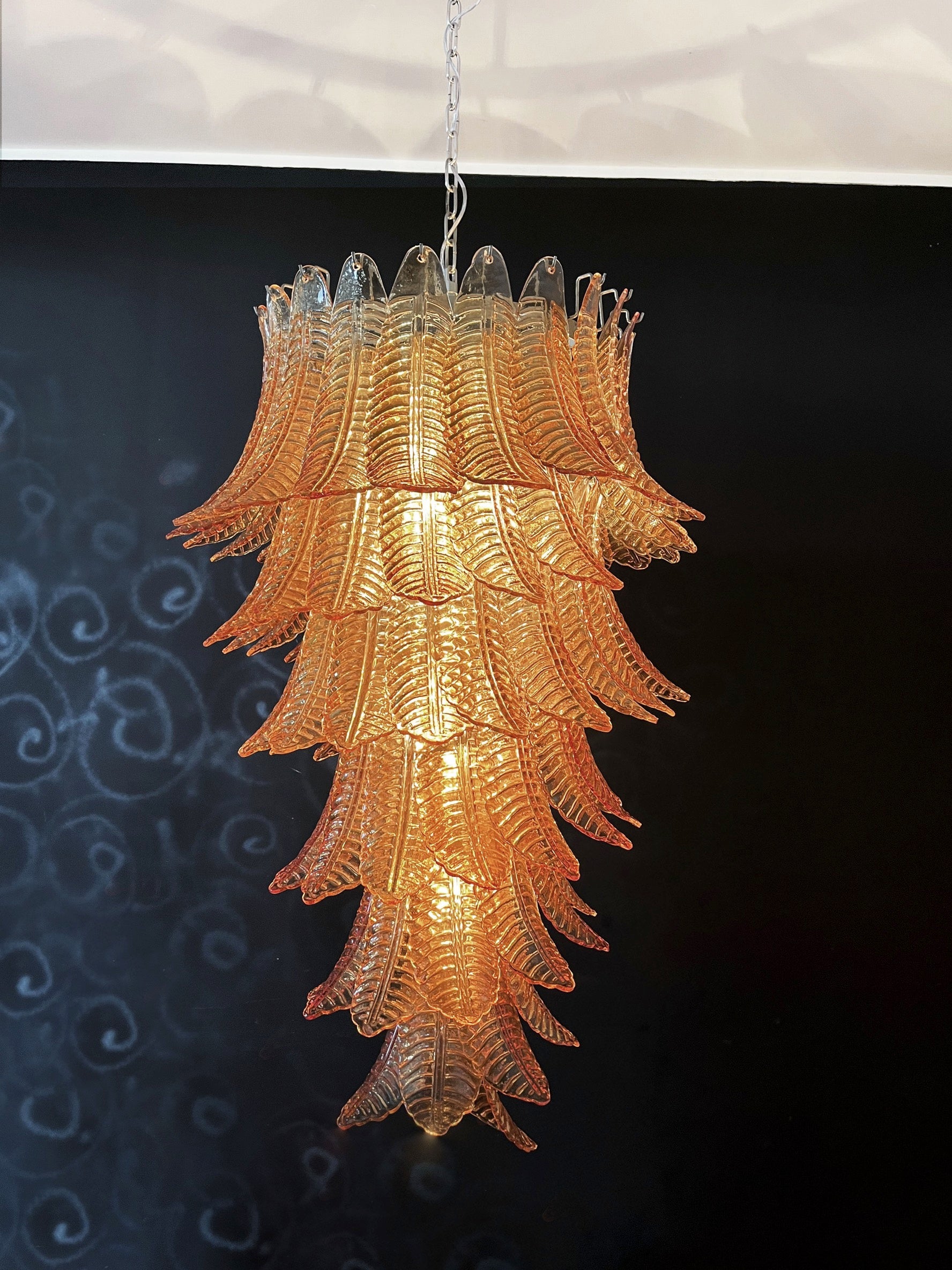 Murano Kroonluchter – 83 Gele Felciglazen – detail 4 – Murano Classics