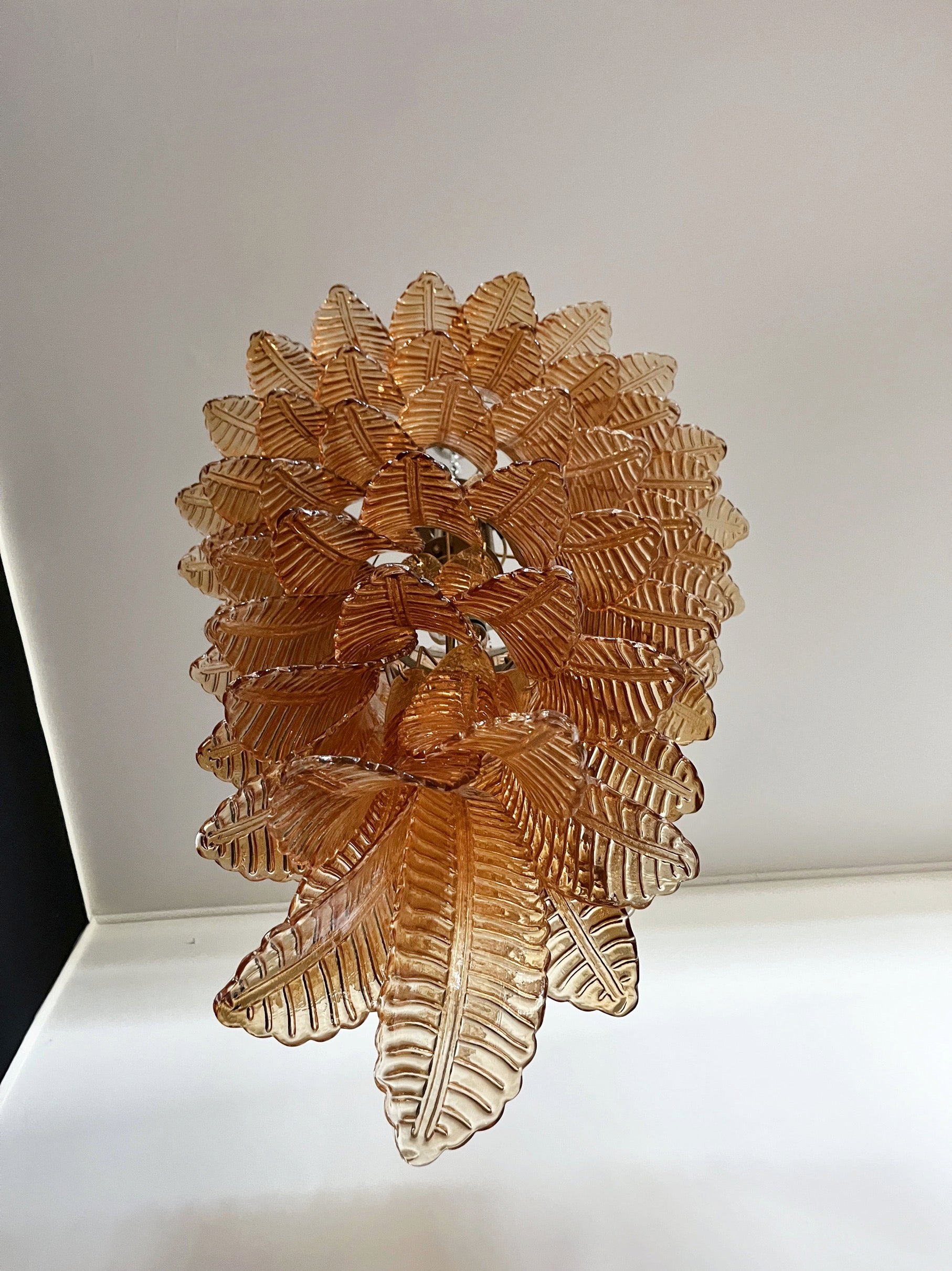 Murano Kroonluchter – 83 Gele Felciglazen – detail 8 – Murano Classics