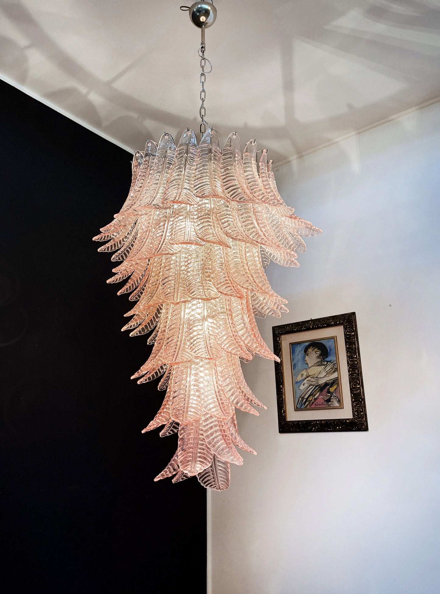 Murano Lysekrone | 83 Rosa Felciglass