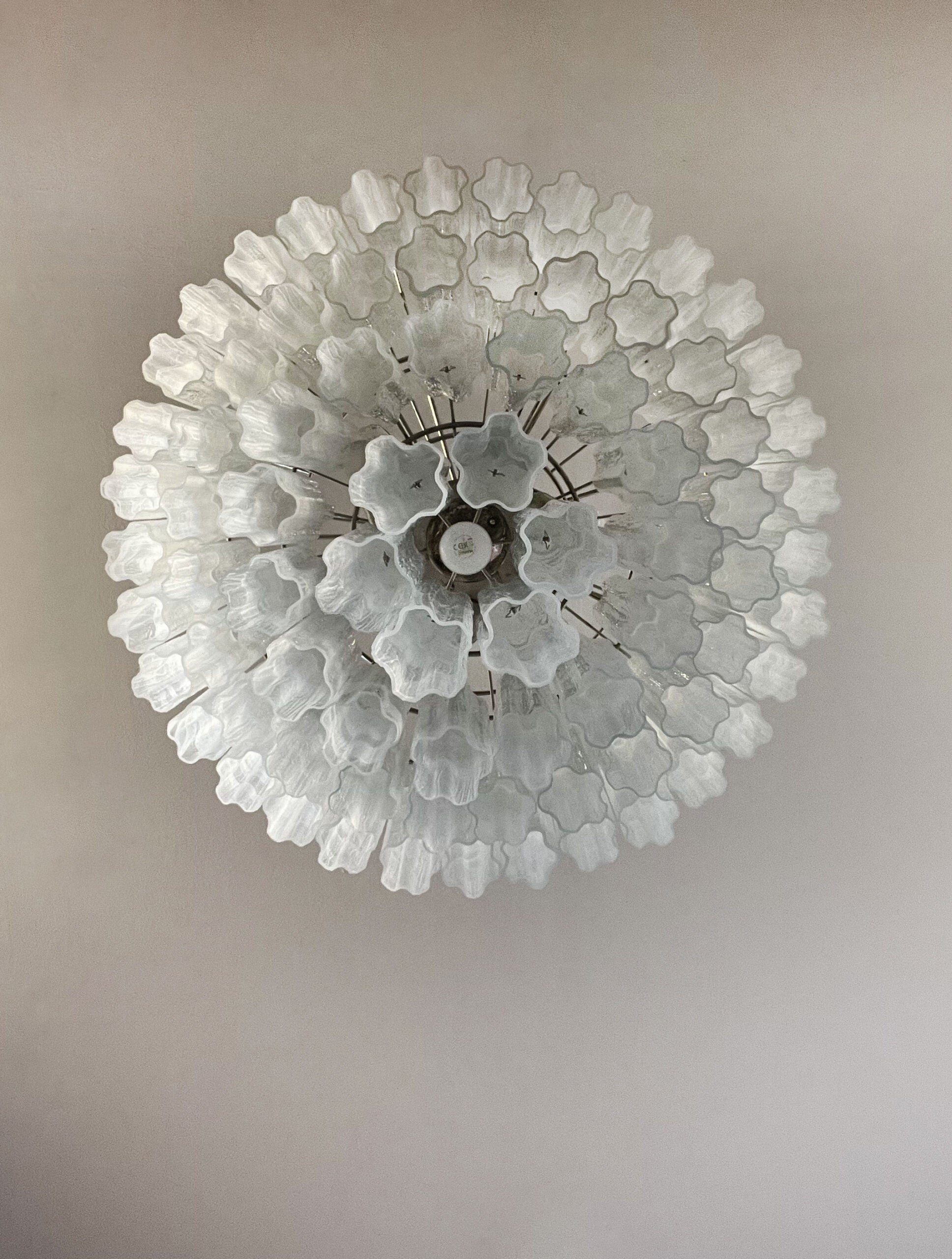 Murano Chandelier – 78 White Alabaster Glass Tubes – detail 5 – Murano Classics