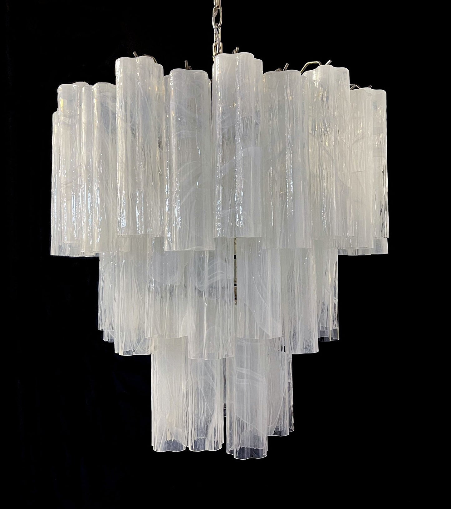 Murano Chandelier | 48 White Alabaster Glass tube