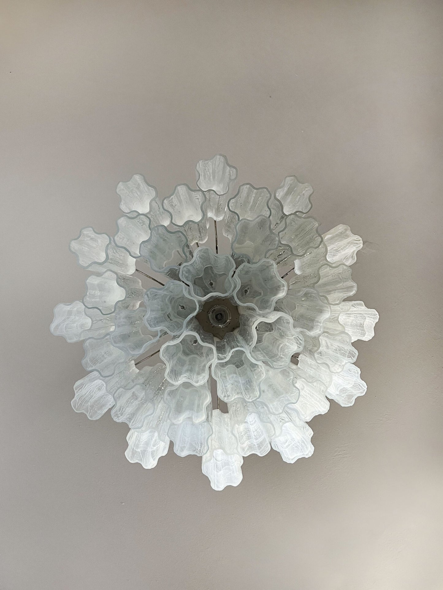 Murano Chandelier | 36 White Alabaster Glass Tubes