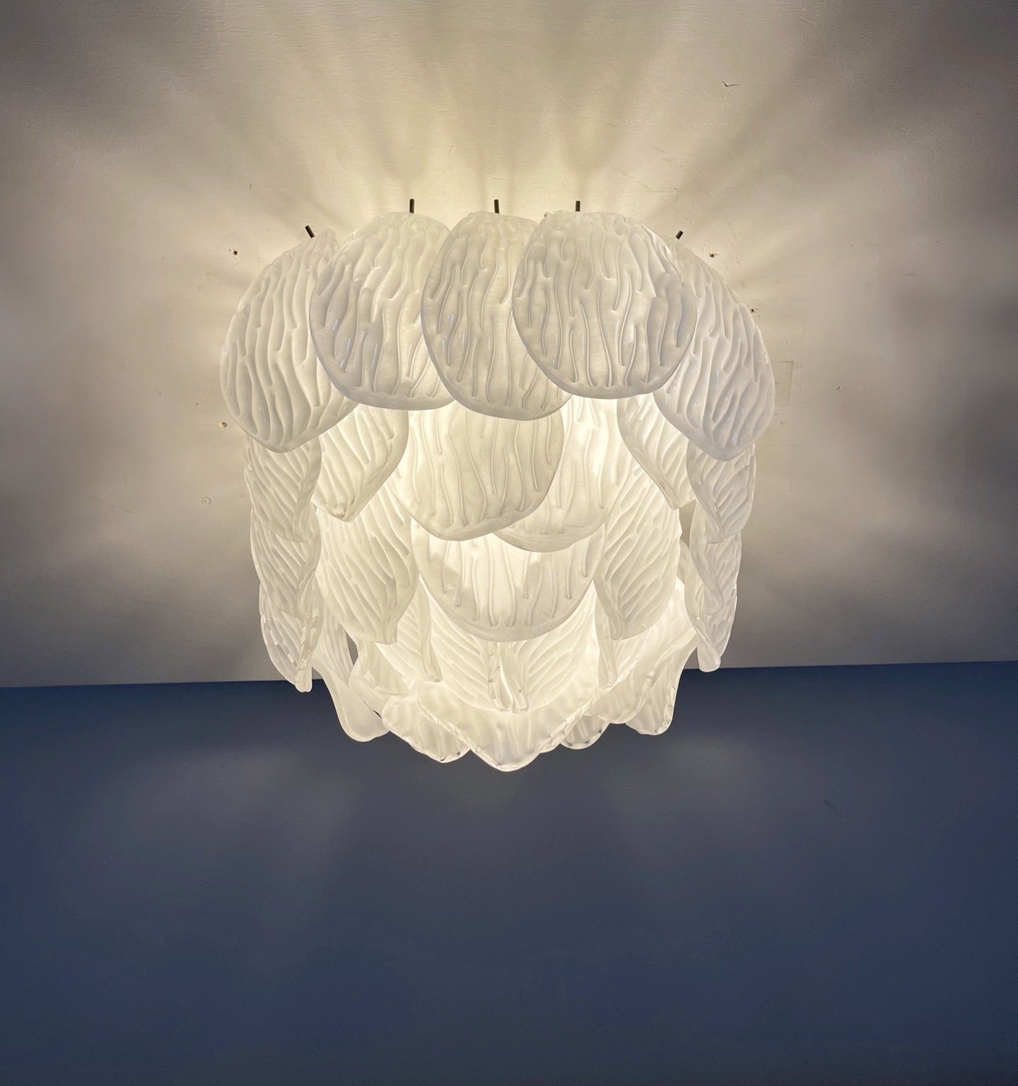 Murano Chandelier – 32 Yellow Petal Glass – detail 7 – Murano Classics