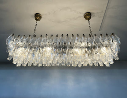 Murano Chandelier | 138 Clear Polyhedral glass