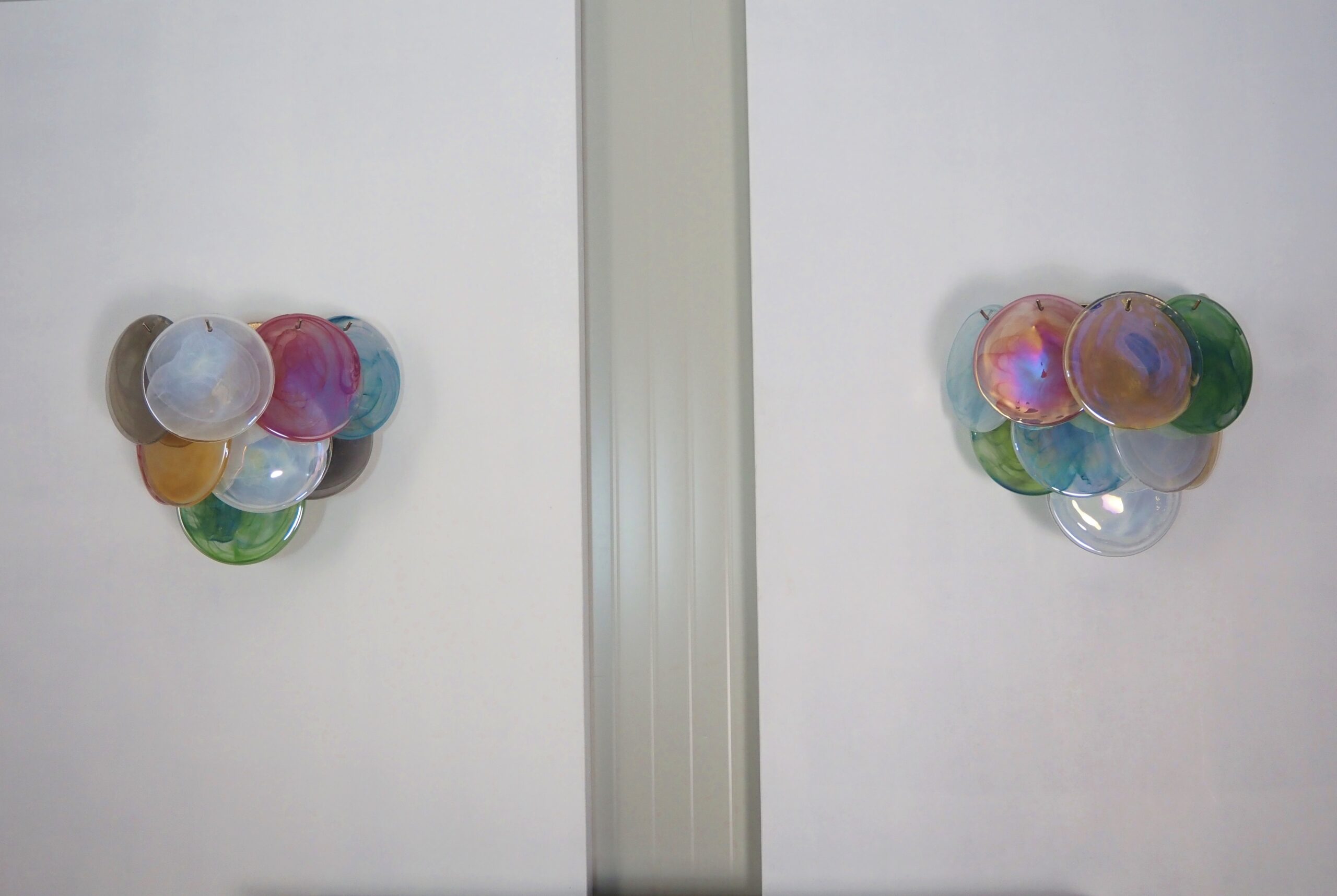 Murano Wall Lamp – 10 Multicolour Disc Glass – Set of 2 – detail 8 – Murano Classics