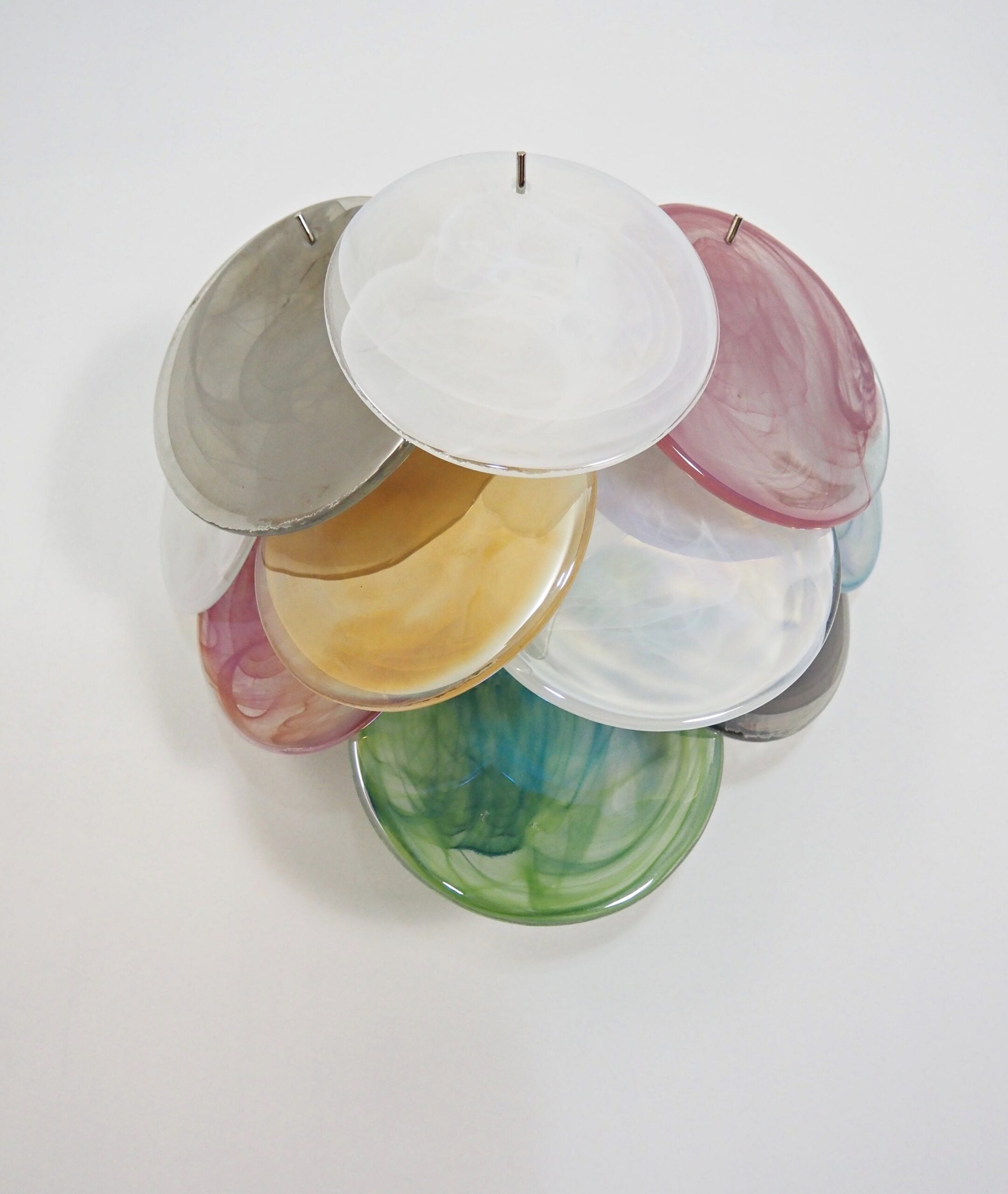 Murano Wall Lamp – 10 Multicolour Disc Glass – Set of 2 – detail 2 – Murano Classics