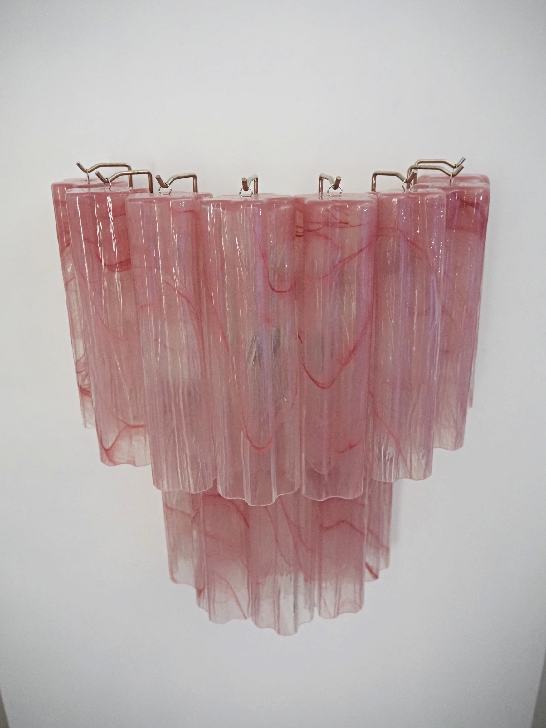 Murano Wandlamp – 13 Roze Alabaster Buisglazen – Set van 2 – detail 4 – Murano Classics