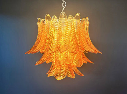 Murano Lysekrone | 48 Gule Felciglass