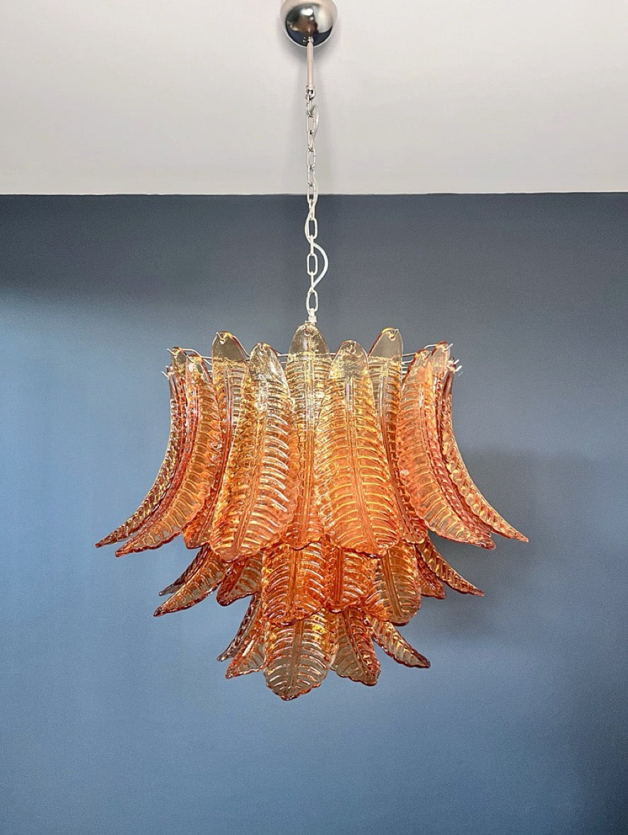 Murano Lysekrone | 48 Gule Felciglass