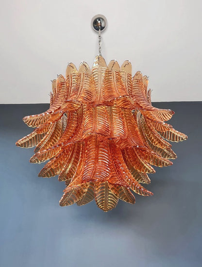 Murano Lysekrone | 48 Gule Felciglass