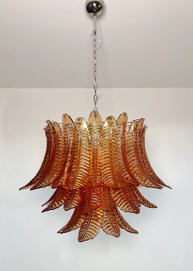 Murano Kroonluchter – 48 Gele Felciglazen – detail 10 – Murano Classics