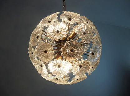 Murano Lysekrone | 51 Klare Tusenfrydglass