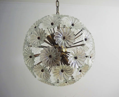 Murano Lysekrone | 51 Klare Tusenfrydglass