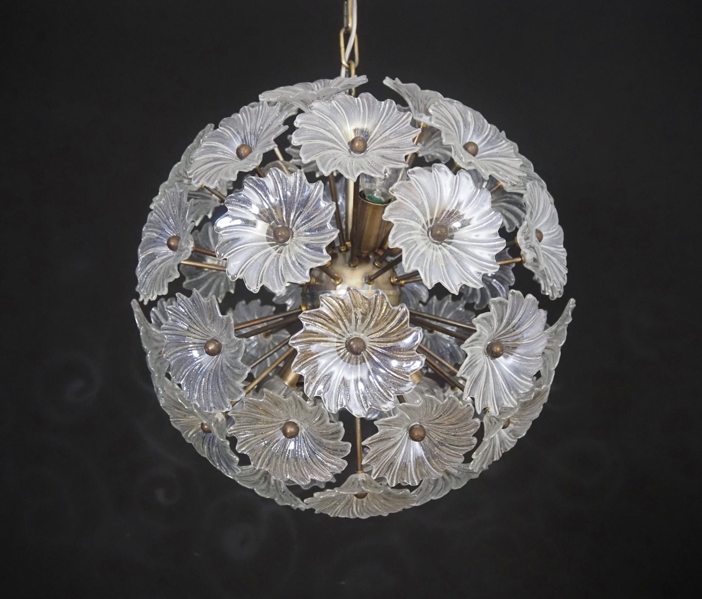 Murano Lysekrone | 51 Klare Tusenfrydglass