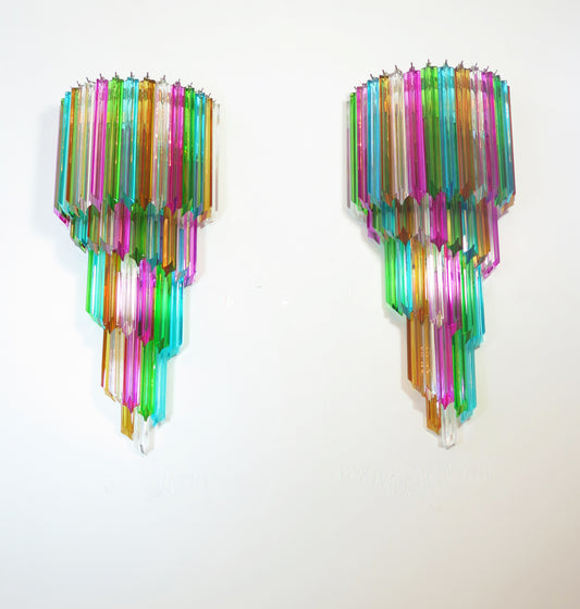 Murano Vegglampe | 41 Multifarge Prismeglass | 1 par