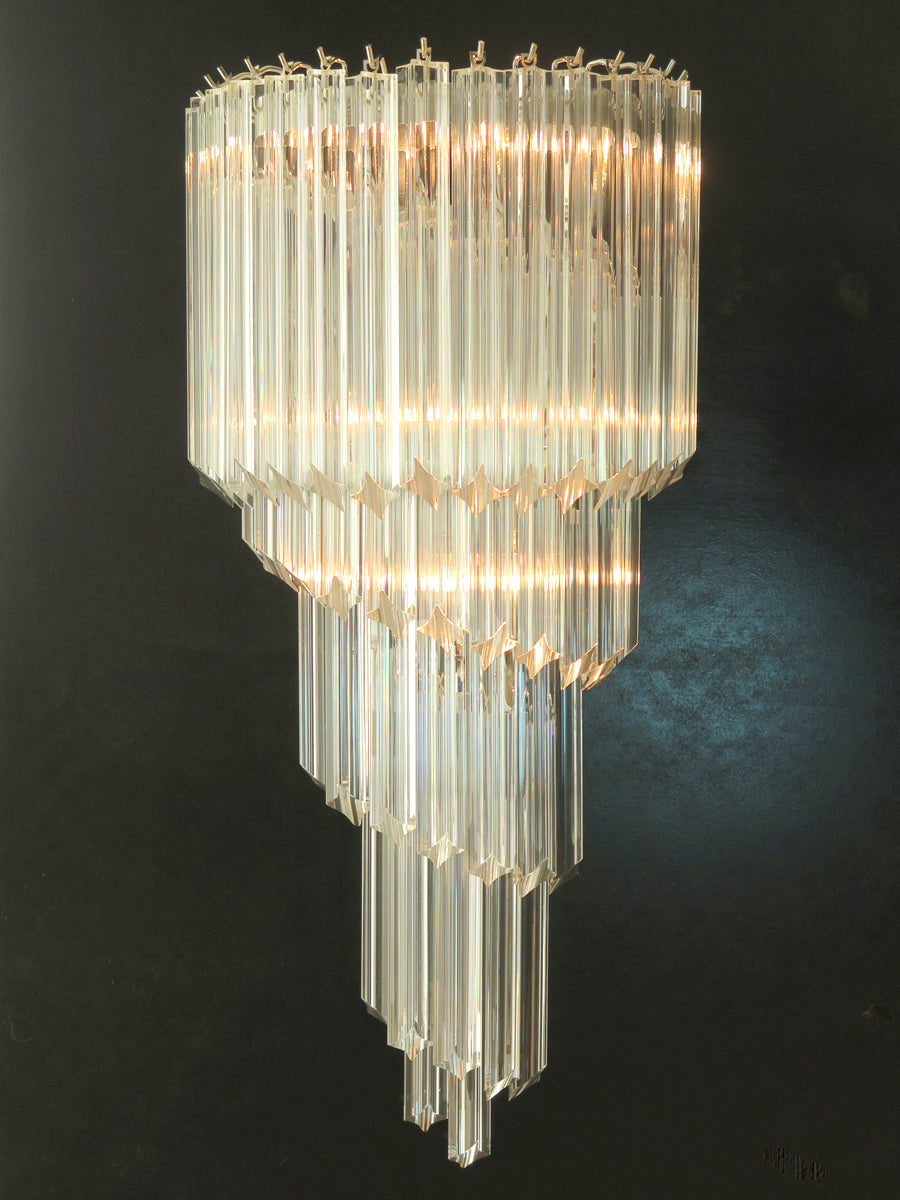 Murano Wall Lamp – 41 Clear Prism Glass – Set of 2 – detail 5 – Murano Classics