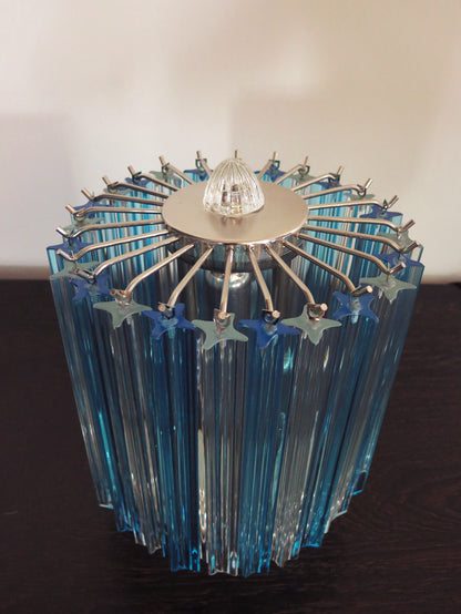 Murano Bordlampe | 24 Klare Blå Prismeglass