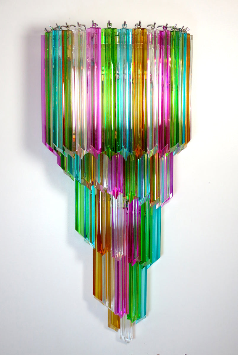 Murano Wall Lamp – 41 Multicolour Prism Glass – Set of 2 – detail 7 – Murano Classics