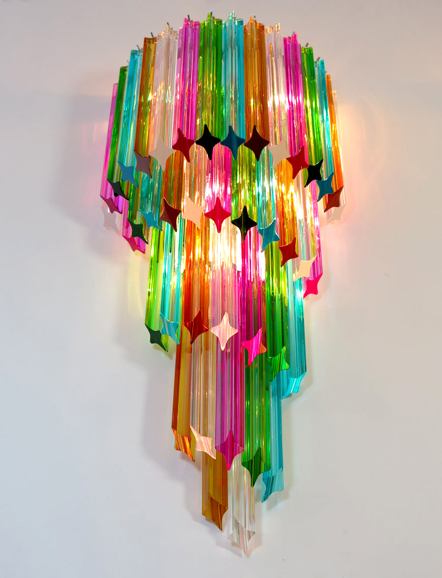 Murano Wall Lamp – 41 Multicolour Prism Glass – Set of 2 – detail 9 – Murano Classics