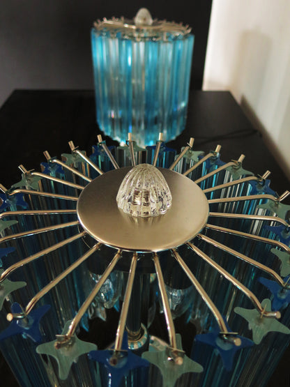 Murano Bordlampe | 24 Klare Blå Prismeglass