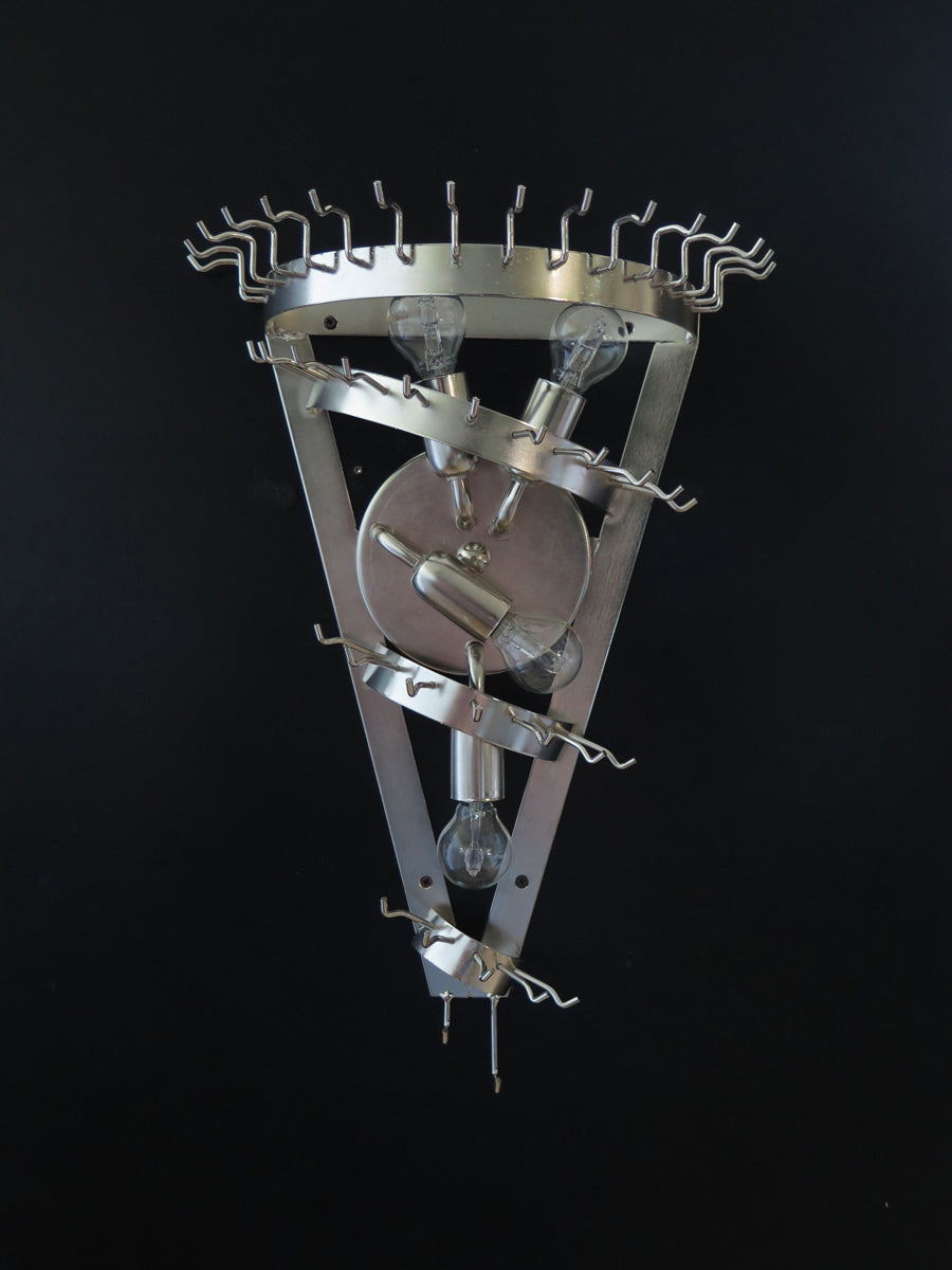 Murano Wall Lamp – 41 Clear Prism Glass – Set of 2 – detail 8 – Murano Classics