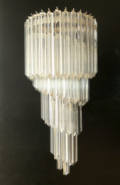 Murano Vegglampe | 41 Klare Prismeglass | 1 par