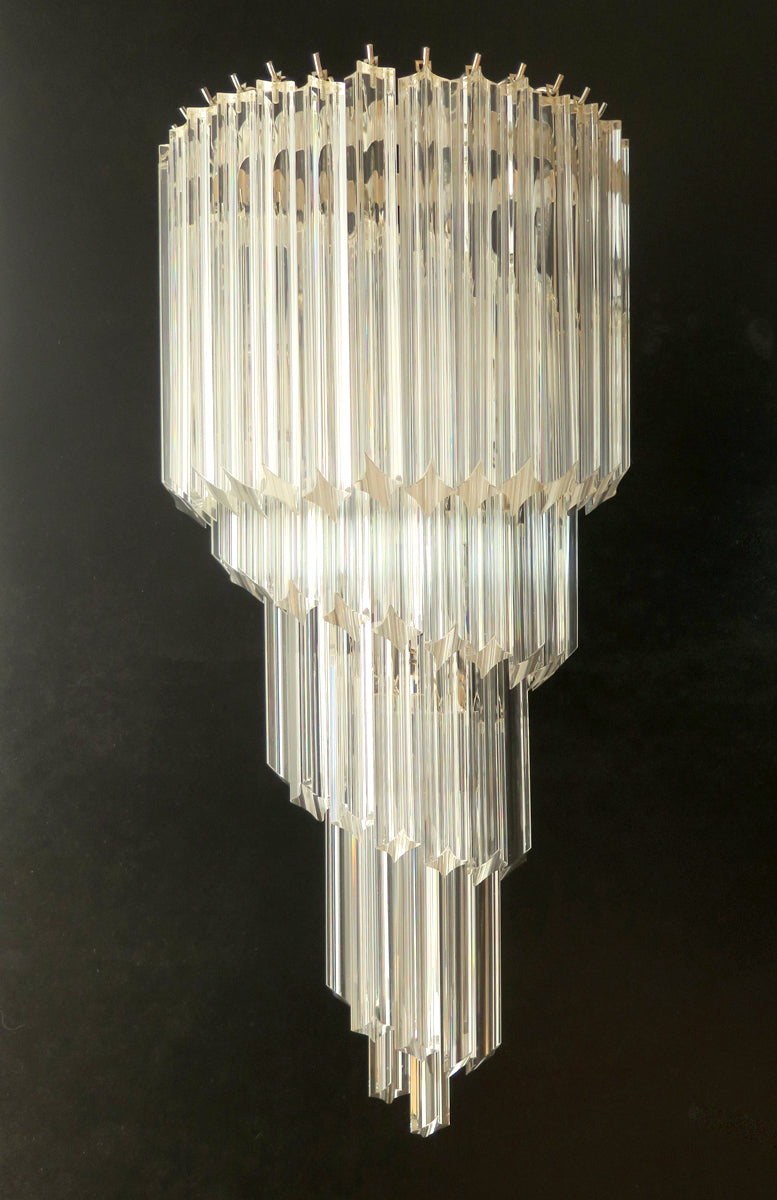 Murano Wall Lamp – 41 Clear Prism Glass – Set of 2 – detail 6 – Murano Classics