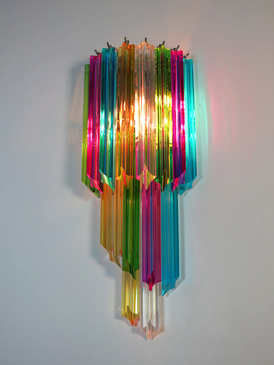 Murano Wall Lamp – 32 Multicolour Prism Glass – Set of 2 – detail 8 – Murano Classics