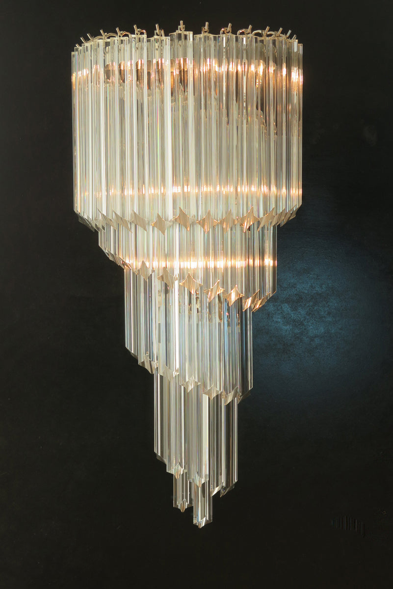 Murano Vegglampe | 41 Klare Prismeglass | 1 par