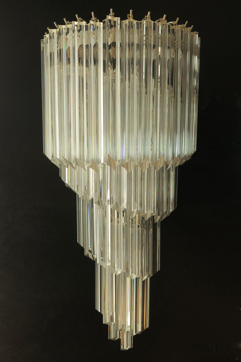 Murano Wall Lamp – 41 Clear Prism Glass – Set of 2 – detail 7 – Murano Classics