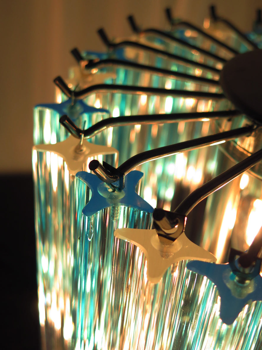 Murano Bordlampe | 24 Klare Blå Prismeglass