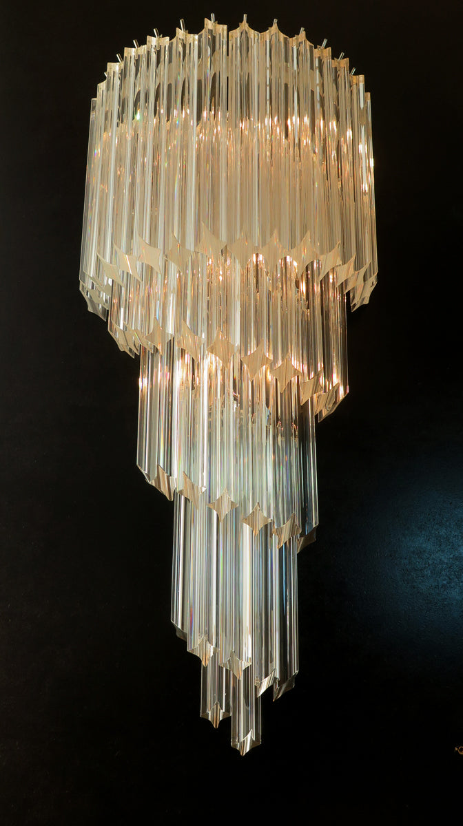 Murano Wall Lamp – 41 Clear Prism Glass – Set of 2 – detail 3 – Murano Classics