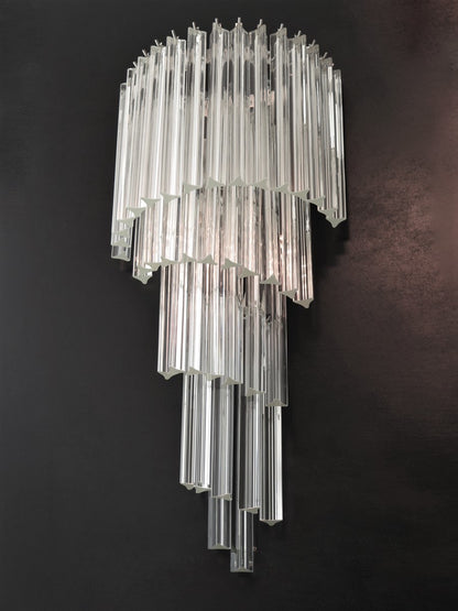 Murano Vegglampe | 41 Klare Prismeglass | 1 par