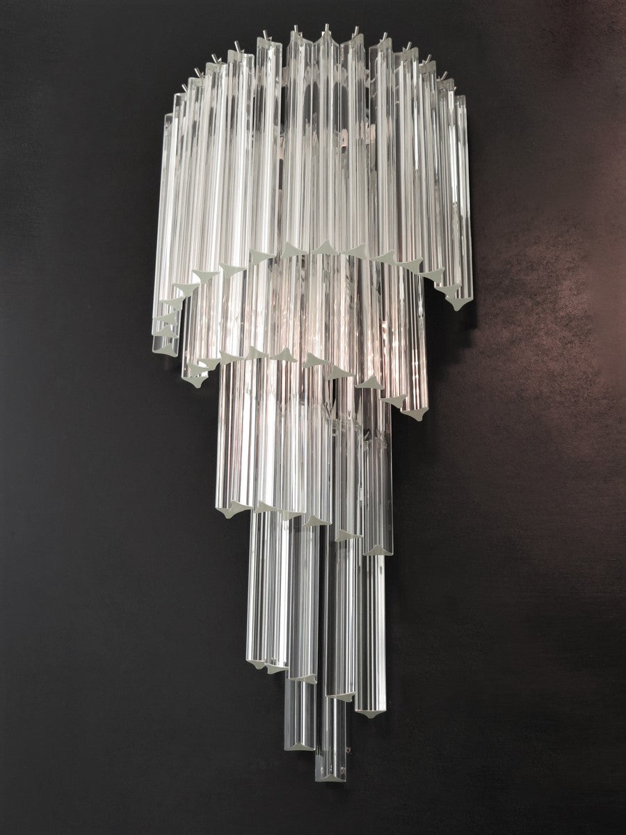 Murano Wall Lamp – 41 Clear Prism Glass – Set of 2 – detail 4 – Murano Classics